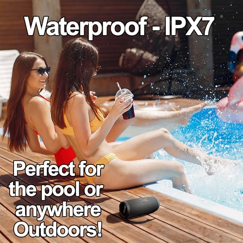 Image of OontZ Cylinder Portable Bluetooth Speaker, 14W, 20-Hour Playtime, IPX7 | 14W Bluetooth speaker with fuller bass, 100-ft range, IPX7 waterproofing, stereo pairing and mic.