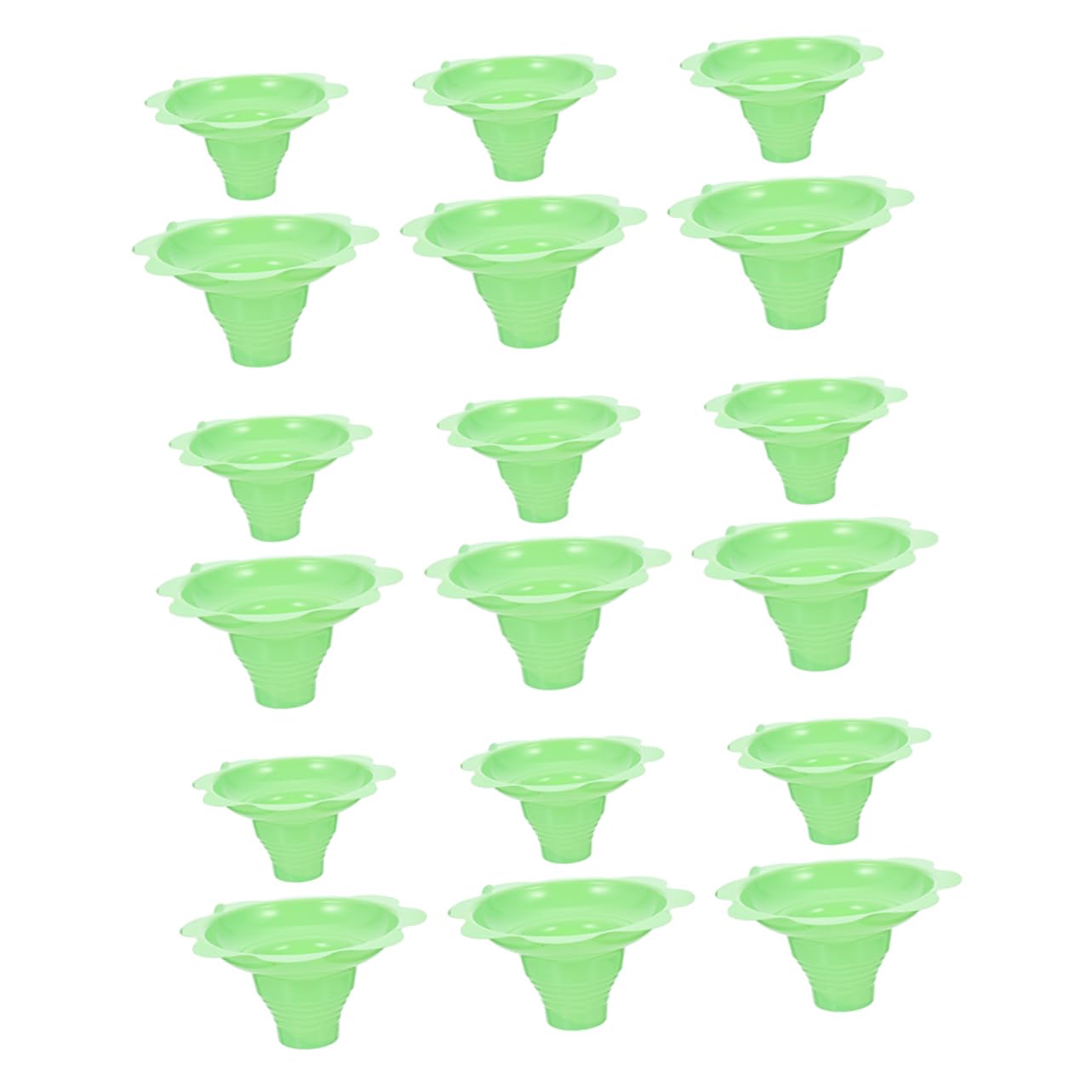 Gogogmee 20pcs Snow Cone Ice Smoothie Holders Ice Cream Holder Ice Cream Container Ice Smoothie Cups Dessert Bowls Portable Ice Cream Cups Snacks Bowls Dessert Cups Ice Cup The Pet Green