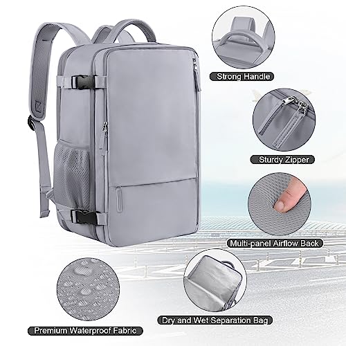 Image of Sinaliy Travel Backpack for Men and Women, 17 Inch Laptop Backpack