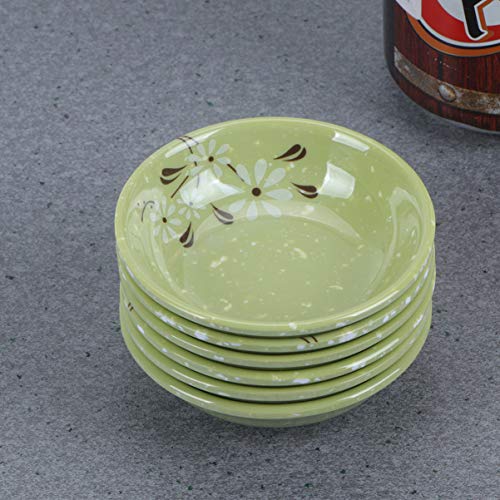 Hemoton 6Pcs Mini Sauce Dishes Melamine Round Seasoning Dishes Sushi Dipping Bowl Saucers Bowl Appetizer Plates Style D #TOP7