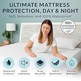 Dudu N Girlie Crib Mattress Protector 40 x 90 Waterproof, Non Noisy Cot Protector Waterproof Fitted Breathable Terry Towel Deep Mattress Protector Topper Cover. - Image 8