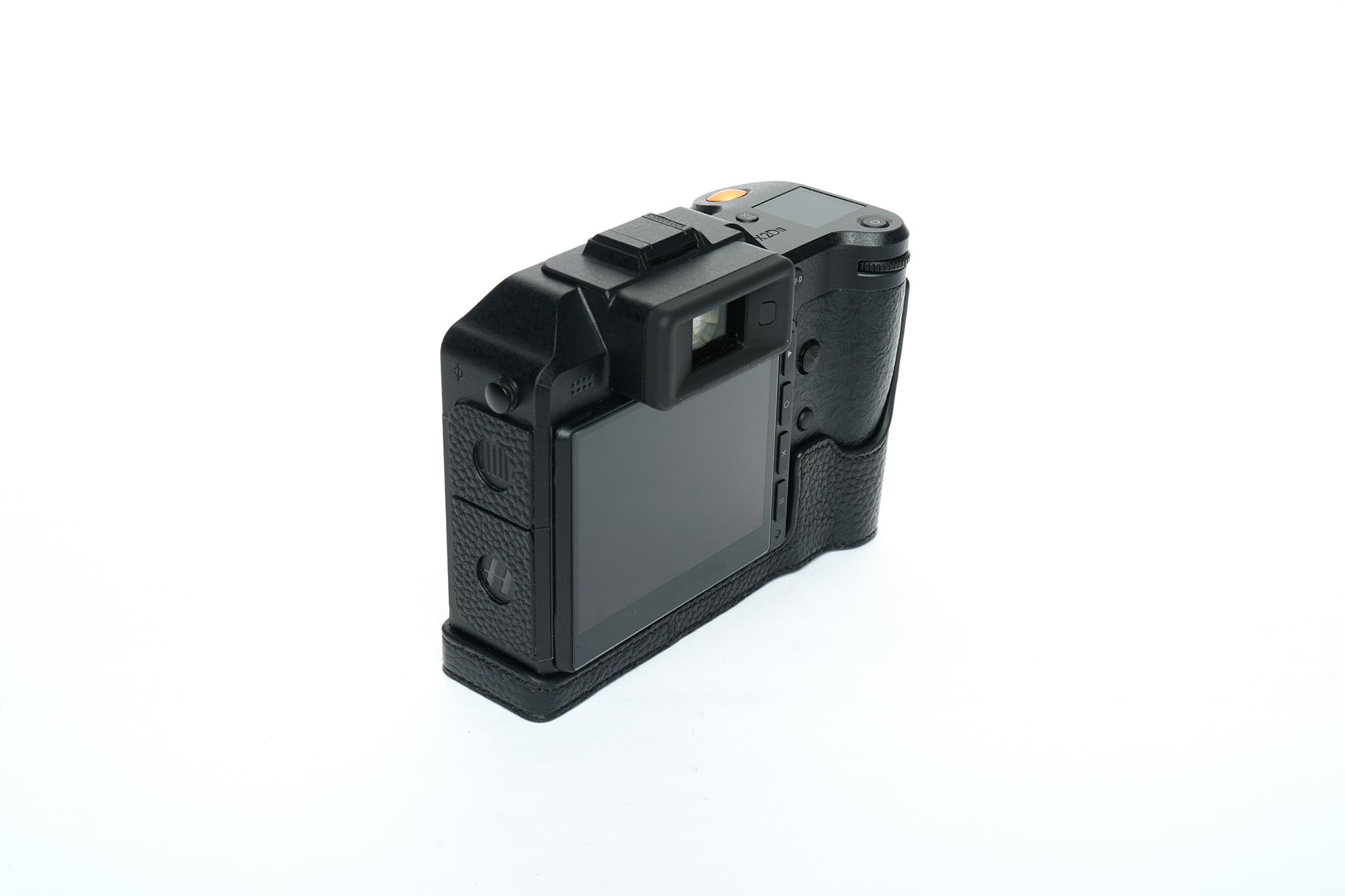 Ręcznie wykonane etui na aparat z prawdziwej skóry do Hasselblad X2D II 100C (czarna skóra, czarne szwy)