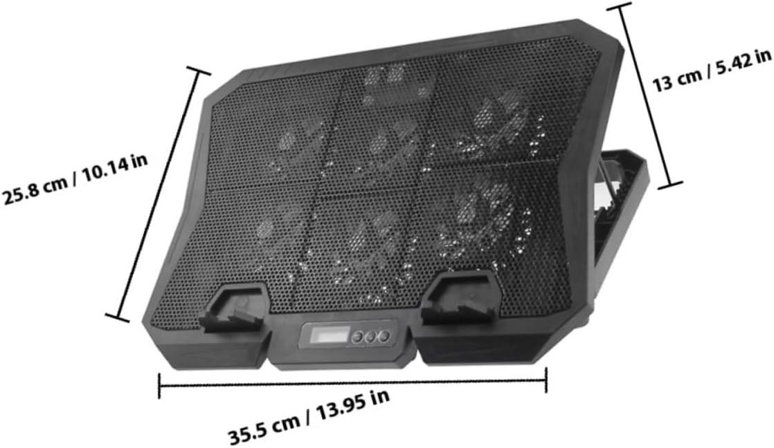 Laptop Cooling Pad 15.6-inch with Adjustable Speed Quiet Fans Blue Light Laptop Cooler Stand for Gaming and Office Use