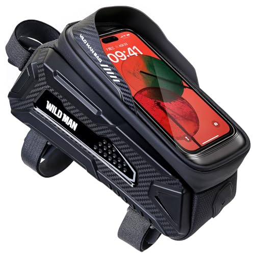 CHICLEW 2L Fahrradtasche Rahmentasche Handyhalterung Wasserdicht, 0.25mm...