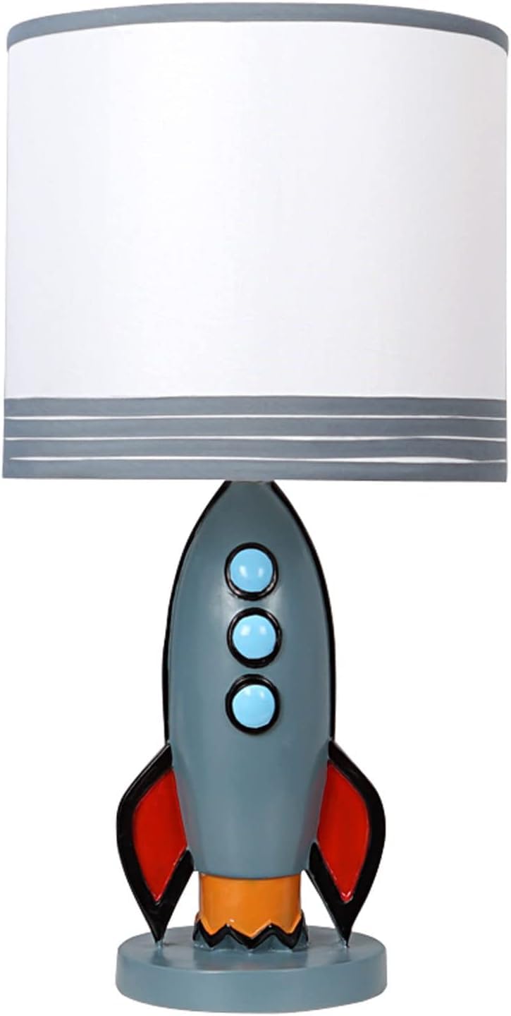 Lámparas De Mesa Lampada da Tavolo con Base A Razzo Lampada da Comodino Creativa Americana con Telecomando Lampada da Comodino Dimmerabile per Sala Studio Camera dei Bambini Camera da Letto