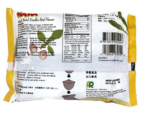 MAMA Instant Chand Noodle Soup, 1.93 Oz. Packets (Set of 10) (Beef (Pho Bo) + Chicken (Pho Ga))