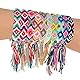 Jerbro 10 Stück Gewebte Armbänder Knöchel Fußkettchen Handgemachte Freundschaft Multi Farbe Unisex Armband für Erwachsene und Kinder
