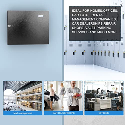 Didihere 16 Key Cabinet Organizer, Key Lock Box, Key Safe Security Storage Lockbox Holder For Valets, Hotels, Car And House Keys, Key Keeper Box – Black… #TOP5