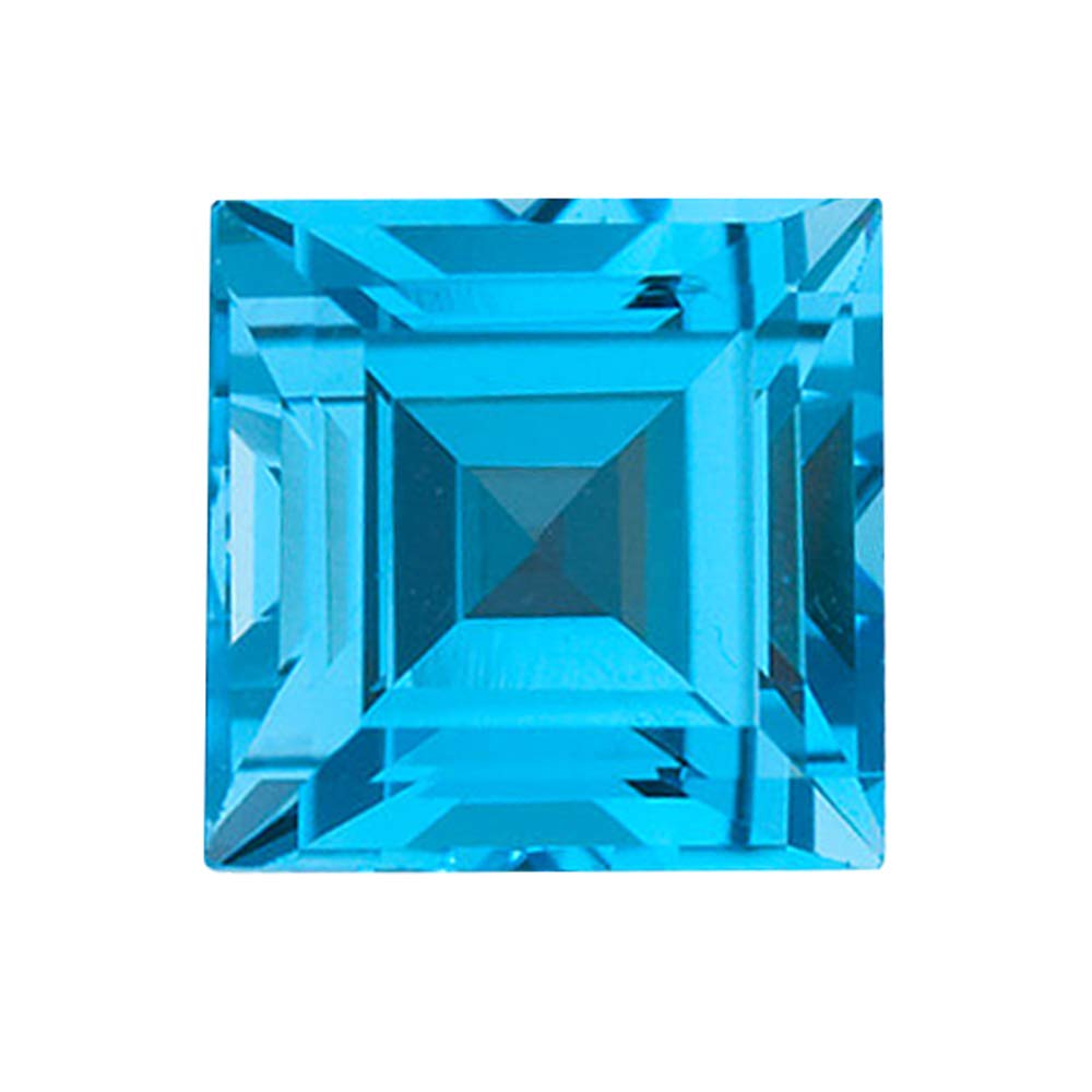 Instagem7.75-9.00 Cts of 12 mm AAA Square Step Cut Swiss Blue Topaz (1 pc) Loose Gemstone