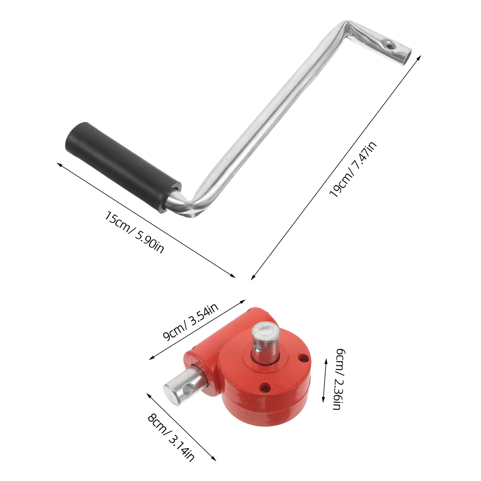 DOITOOL Manivelle de Remplacement pour Serrage – Kit 2 Pièces – Accessoire D’enroulement Manuel pour Film Plastique de Ventilation Latérale et Supérieure – Compatible Ouvre-serrage Jardin