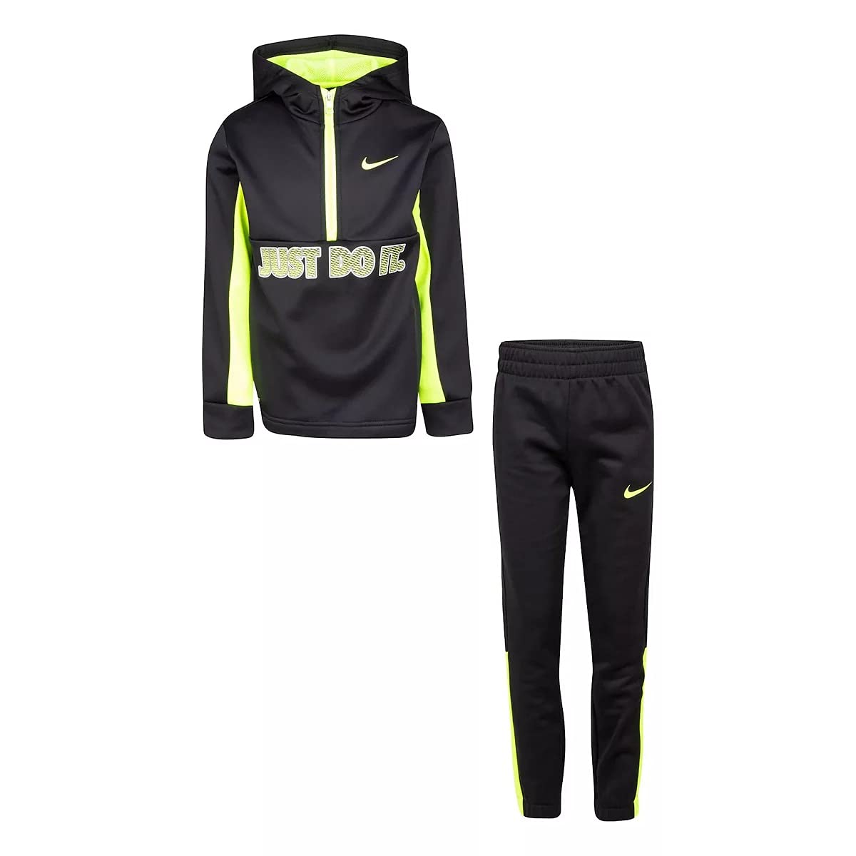 Nike Therma ensemble de jogging et sweat à capuche garçon noir volt taille 4