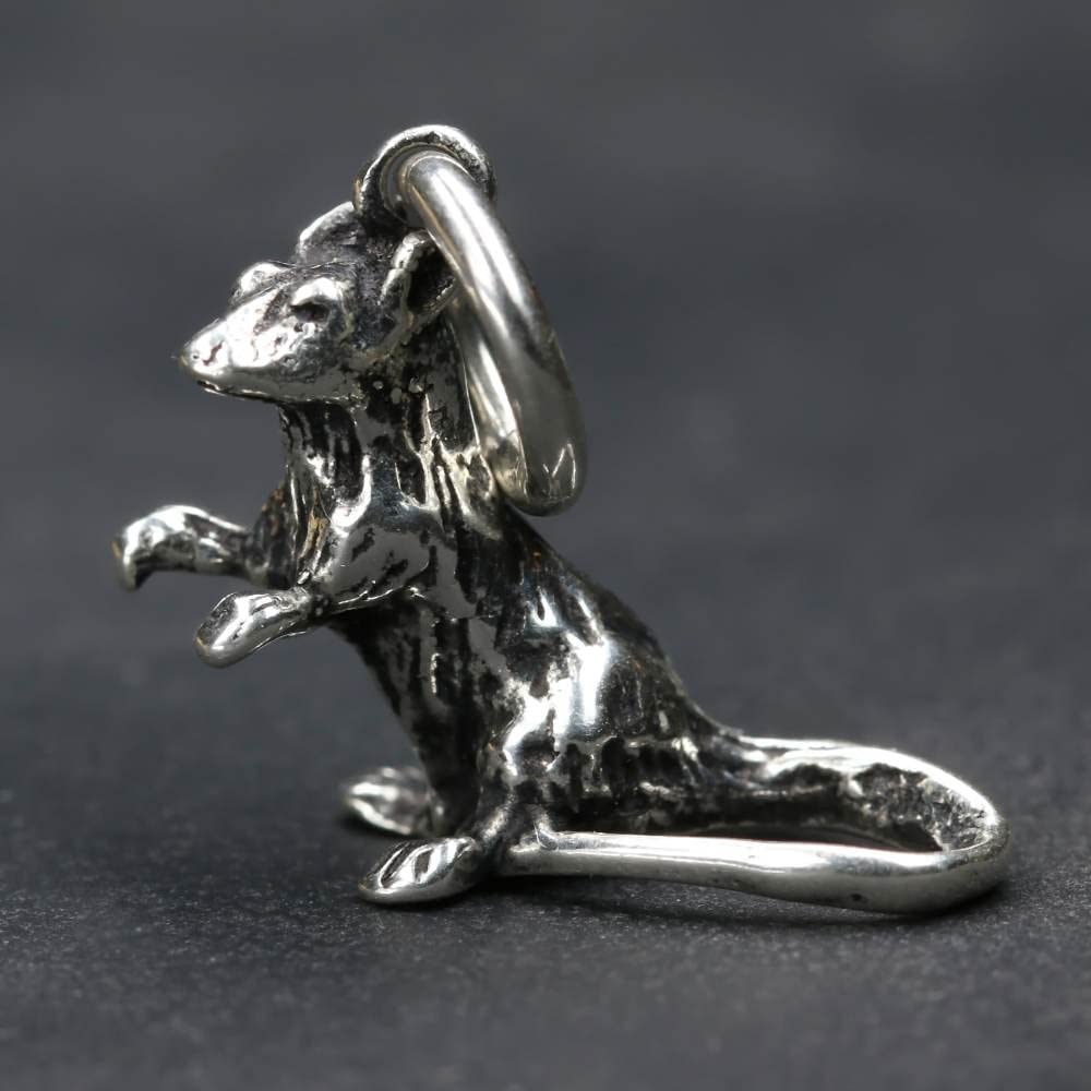 Ratte Anhänger Silber Schmuck 925er Silberschmuck chinesisches Horoskop Kettenanhänger