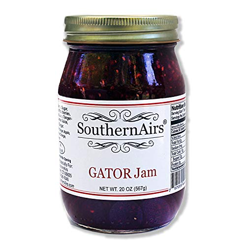 SouthernAirs GATOR Jam / Ginger, Apples, Tangerines, Oranges, Raspberries (GATOR) Natural fruits blended together to create a flavorful tangy Jam / 20 ounce Jar