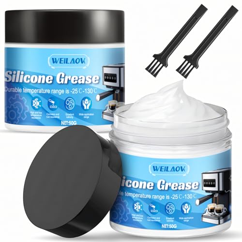 WEILAOK Graisse Alimentaire, Graisse Silicone, Graisse Alimentaire Machine a Cafe, Silicone Alimentaire Convient pour La Graisse à Usage Général pour Machines à Café, Joints, Joints Toriques