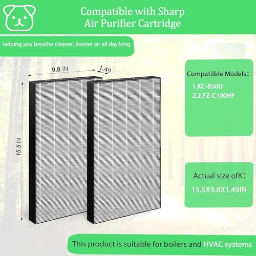 Image of 2 Pack KC-850U Replacement Filter FZ-C100HFU
