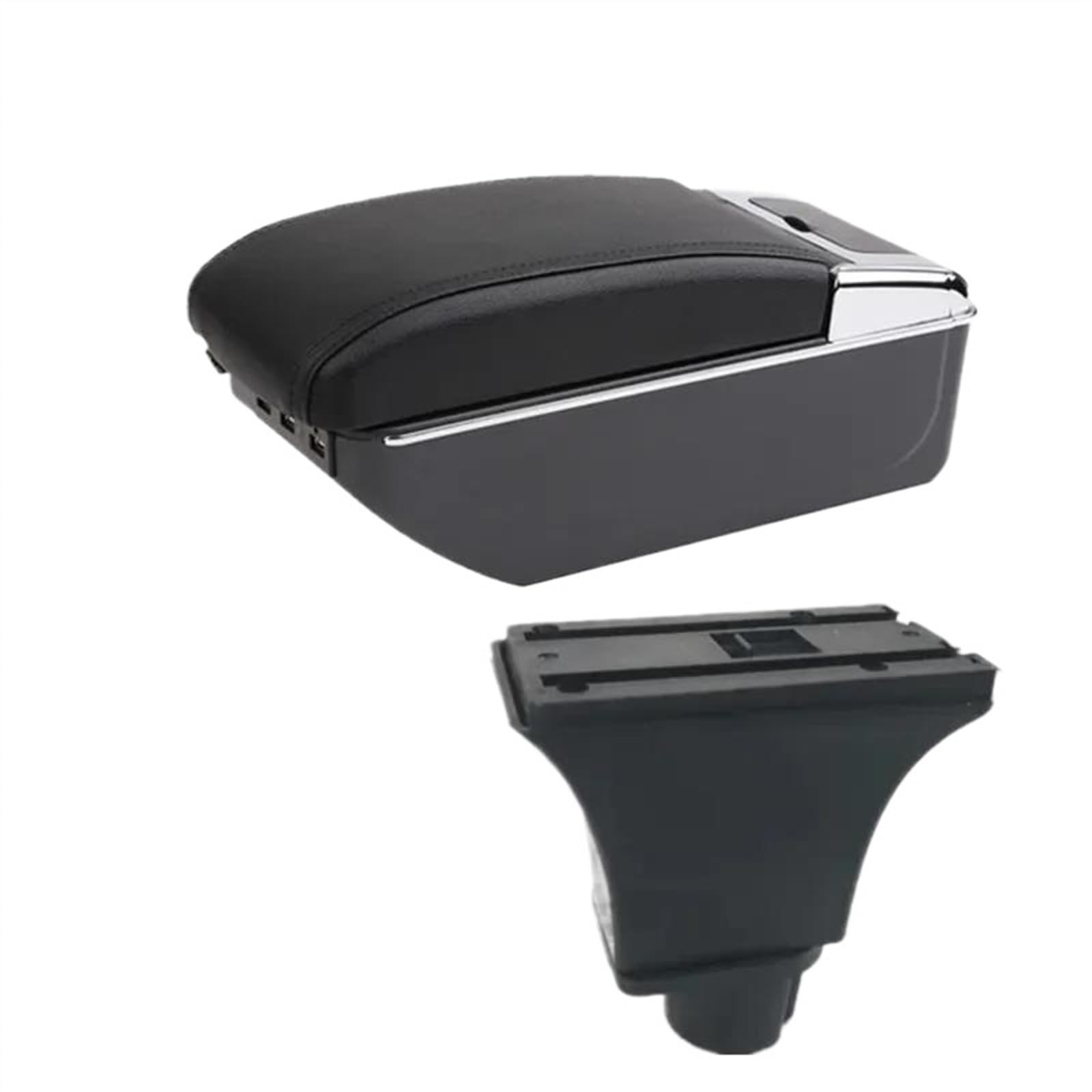 DYDGUTUFB For Opel For Corsa C Car Armrest Box Central Storage Box Interior Details Retrofit Accessories (D1 red line 7USB)