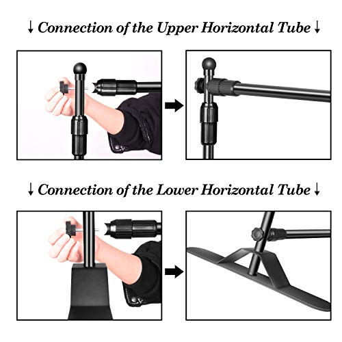 Emart 8 X 8 Ft Adjustable Telescopic Tube Backdrop Banner Stand, Heavy Duty Step And Repeat Background Stand Kit For Photography Backdrop And Trade Show Display #TOP4