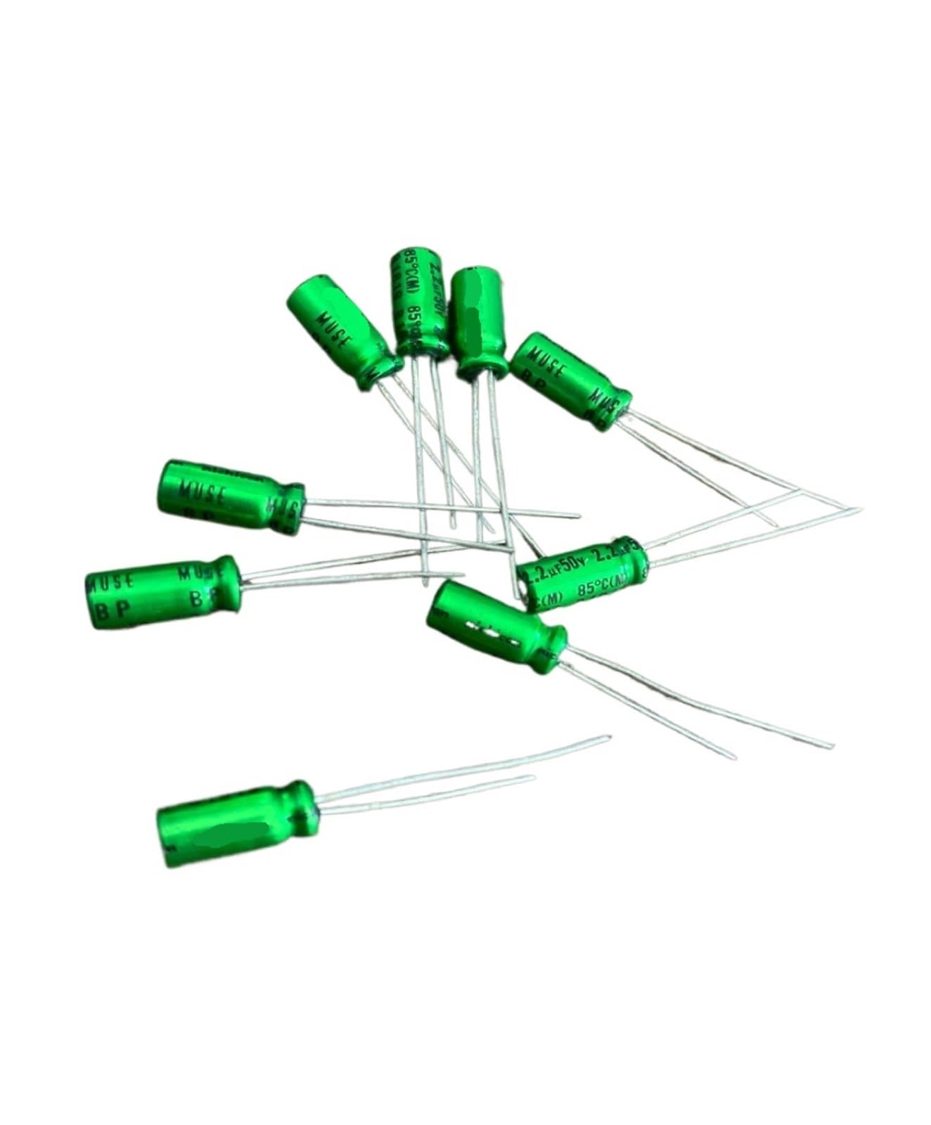 LEOTNNDQ 10pcs 2.2UF 50V 50V2.2UF copper foot audio capacitor 5 * 11