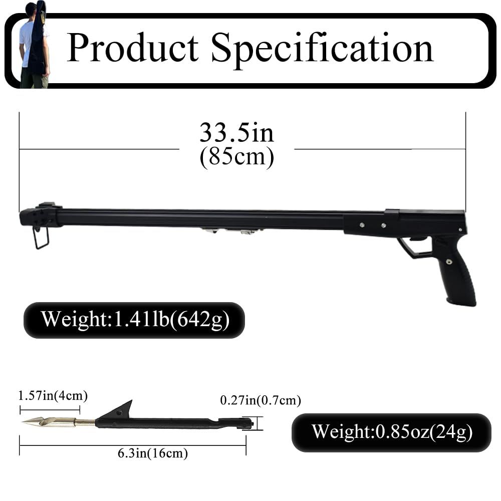 SUFFUSE Slingshot Rifle, Fishing Slingshot, High Power Slingshot with Aiming Device & Safety Catch, Outdoor Hunting & Shooting Slingshots(Package 2)