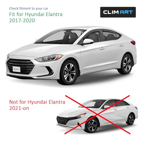 Image of CLIM ART in-Channel Incredibly Durable Rain Guards for Hyundai Elantra 2017-2020 Sedan, Original Window Deflectors, Vent Window Visors, Vent Deflector, 4 pcs. - 617040