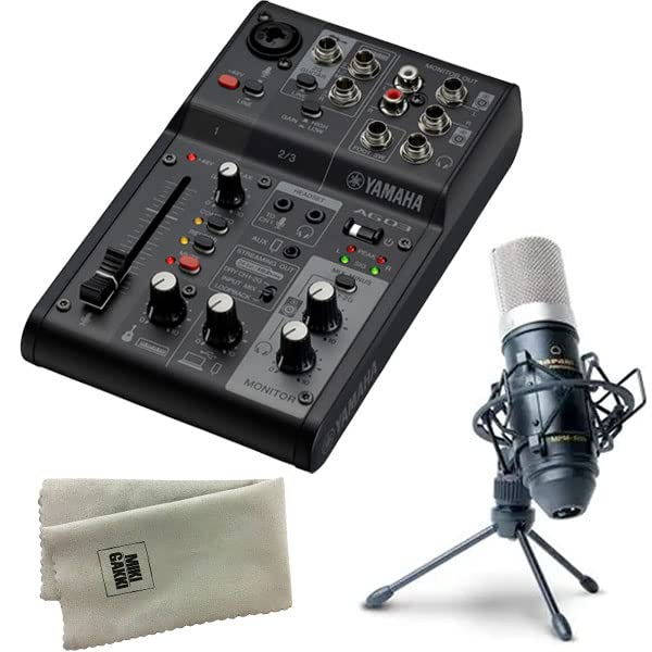 Amazon.co.jp: YAMAHA ミキサー AG03MK2 B(黒) + コンデンサーマイク 