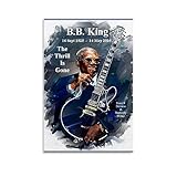 ELedvb B.B. King Poster dcoratif sur toile  The Thrill Is Gone - Impression sur toile moderne pour chambre  coucher - 30 x 45 cm