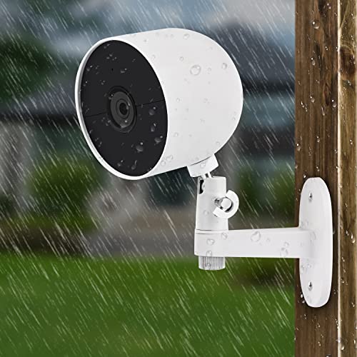 2Pack-Adjustable-Security-Wall-Mount-Bracket-for-Google-Nest-Cam-Outdoor-or-Indoor-Battery-Perfect-View-Angle-for-Your-Security-Camera-System-White