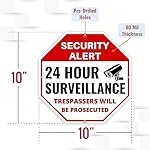 2PC-Video-Surveillance-Sign-10-x-10-Inches-Aluminum-Security-Camera-Metal-Warning-Sign-for-Property