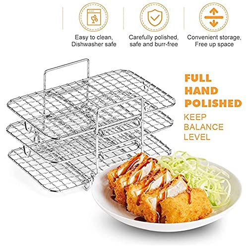 Plumflex Air Fritteuse Rack für Ninja Stahl 304 Multi-Layer Dehydrator Rack Toast Rack Air Fritteuse Zubehör – Bild 4