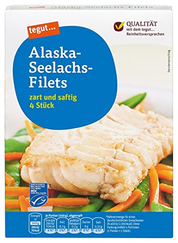 tegut... Alaska-Seelachs-Filets, 1 x 400 g (Tiefgefroren)