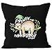 MoonWorks Kissenbezug Faultier Faultier Ich wurde positiv auf Müdigkeit getestet Sloth Kissen-Hülle Deko-Kissen 40x40 Baumwolle schwarz 40cm x 40cm