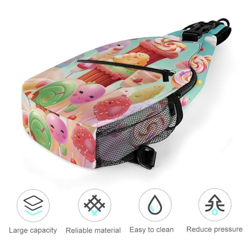Morrales tipo Sling Candy Happy para trekking y uso casual miniatura 5
