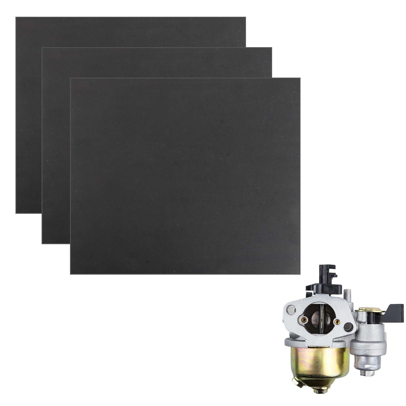 Non-Asbestos Gasket Material Sheet Kit, 13.8" x 11.8" Exhaust Gasket Material Paper for Gasoline Diesel Oil Small Engine Lawn Mower Motorcycle Repair DIY Rebuild Sealing (3 Sheets 0.8mm)