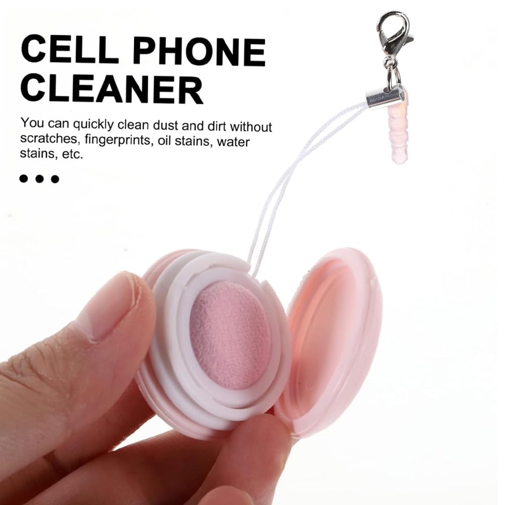 Paquete de 4/8 Macarons limpiador de pantalla de teléfono con cordón, paño de limpieza de lentes de microfibra reutilizable para gafas, teléfono, computadora, cámara, toallitas de pantalla sin pelusas