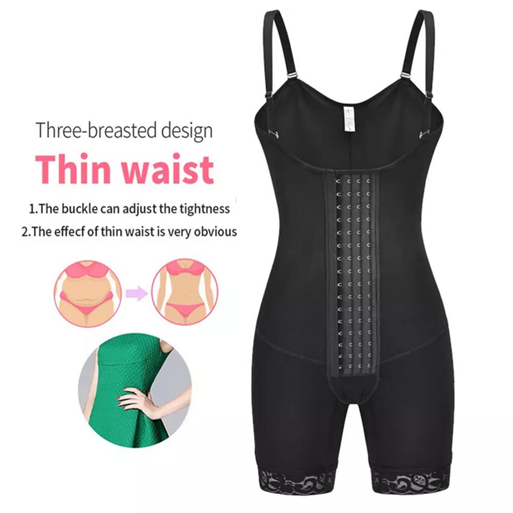 Wysoka kompresja Butt Lifter Body Shaper z przednimi zaciskami Regulowany Jednokolorowy Shapewear Dla Kobiet Bezszwowe Shapery(Czarny-XX-Duży