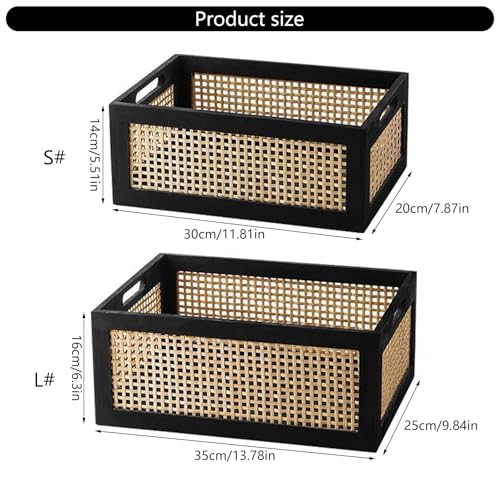 Cesta de madera resistente y almacenamiento de ropa para armarios y hogar 6