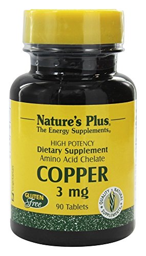 NaturesPlus Copper - 3 mg, 90 Vegetarian Tablets - High Potency Essential Minerals