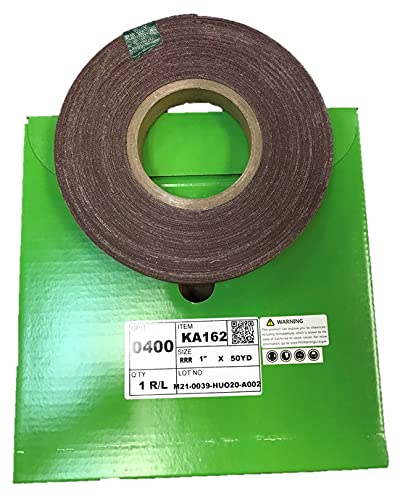 Miniatura 9 de Rollo de lijado de 1" x 50YD, AO, J-wt respaldo de tela de algodón (P80)