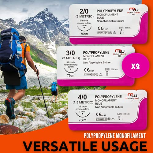 sutures thread with needle 24 mixed 20 30 40 - practicing suturing taxidermy military tactical drill hospital clinic rotation camping first aid travel safety md rn emt vet demo