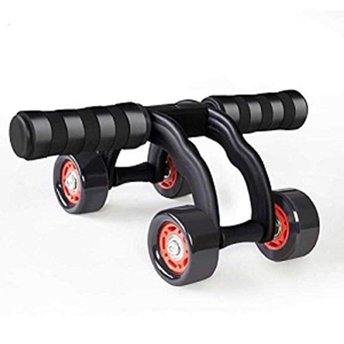LAFILLETTE Ab Wheel Fitness Equipment - 4 Wheels Innovative Ergonomic Abdominal Roller Carving System - Home Gym Boxing Exercise Workout Equipment(Black)-image-3