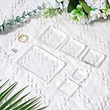 6 Stück Acryl-Hochzeitsblock-Showcase in verschiedenen Größen, transparente Fotografie-Produktanzeige, flache Requisiten für Schmuckring-Handwerksausstellung