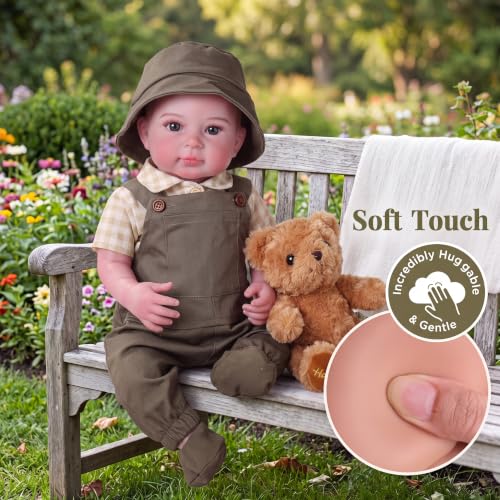 Muñeco bebé realista BABESIDE 20 pulgadas suave y posable miniatura 3