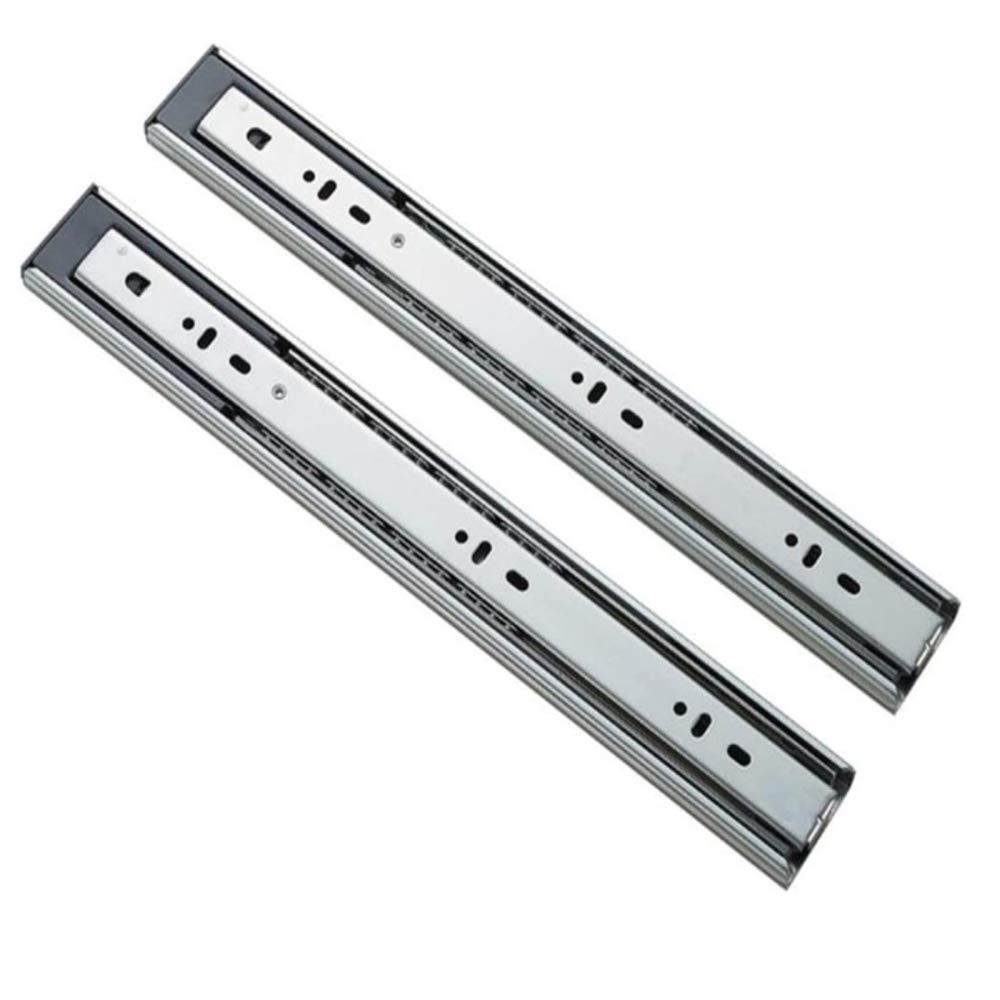 UHPPOTE Noir Muet Roulement à Billes Glissières De Tiroir Dispositif De Glissement à 3 Sections (35CM / Pack De 1 Paire