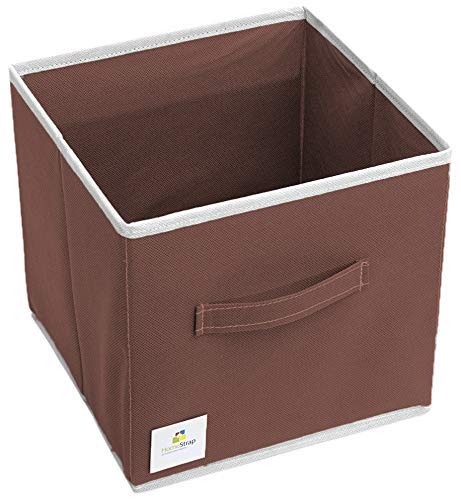 Image of HomeStrap Foldable Storage Cubes /Boxes (Pack of 6, Brown)