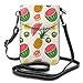 Produktbild Handy Geldbörse Crossbody Tropical Fruits Frauen Pu Leder Mode Handtasche mit verstellbarem Riemen