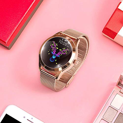 KW10 Pulsera inteligente Correa de acero Reloj pulsera Pulsera ...