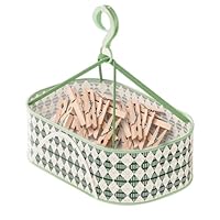 Peg Basket, Peg Bags for Washing Line with Hanger, Reusable Clothes Pegs Bag for Washing Line, Easy Hanging Hook for Storage, Durable & Foldable Laundry Pegs Baskets for Indoor and Outdoor Use