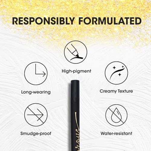 Delineador de ojos lápiz gel resistente al agua negro miniatura 4