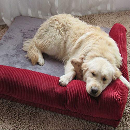 Petsdelite Red, L Luxury Kennel House Dog Bed Mat Big Size Sofa Pet