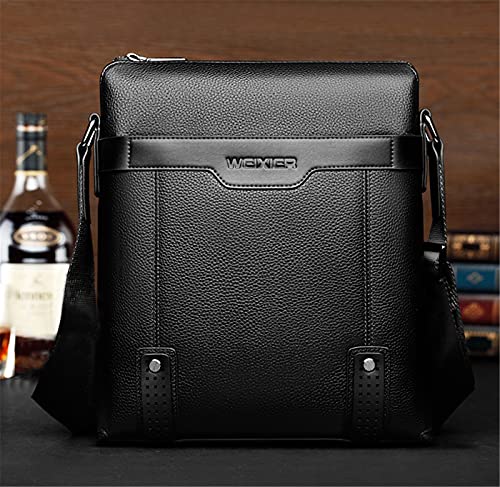 Bolsa tiracolo Weixier Bolsa de ombro masculina Bolsa de negócios Bolsa escolar masculina Couro PU,